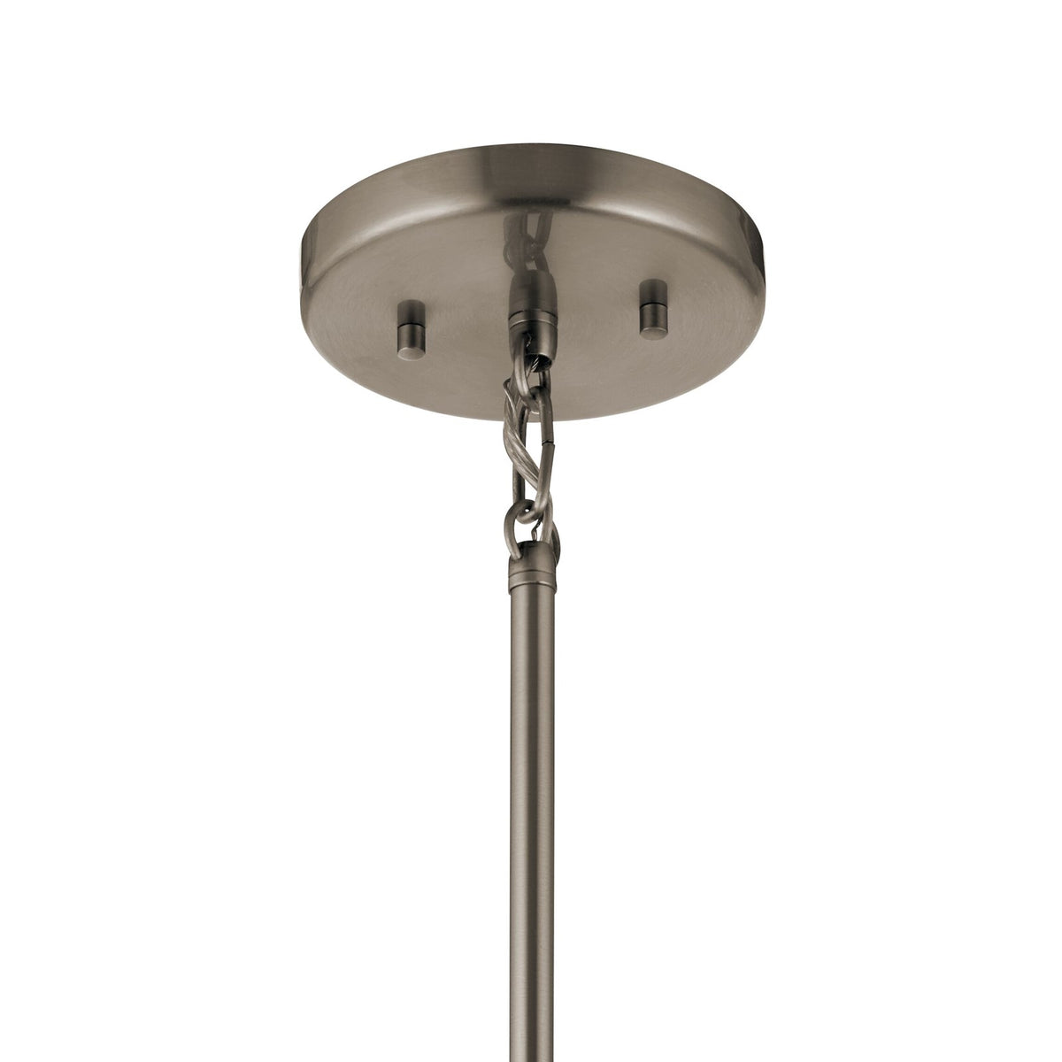 Kichler Braelyn Mini 4in 1-Light Pendant | Industrial Classic Pewter and Clear Seeded Glass | Kitchen Island & Dining Room | Model 43060CLP