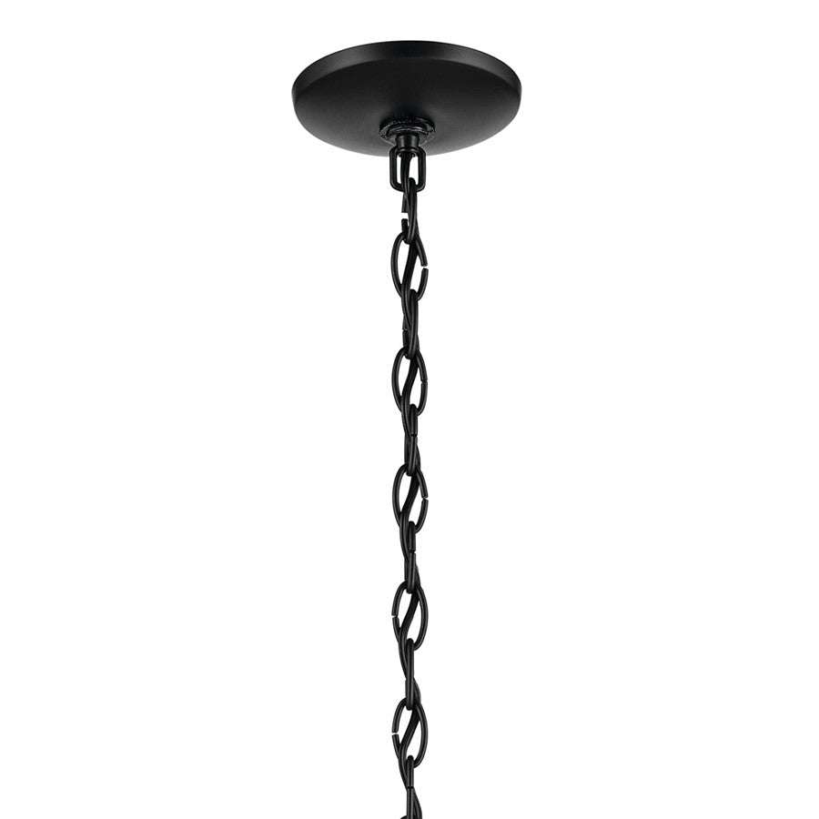 Kichler Jolie 3 Light Mini Chandelier, Black/Clear Satin Etched