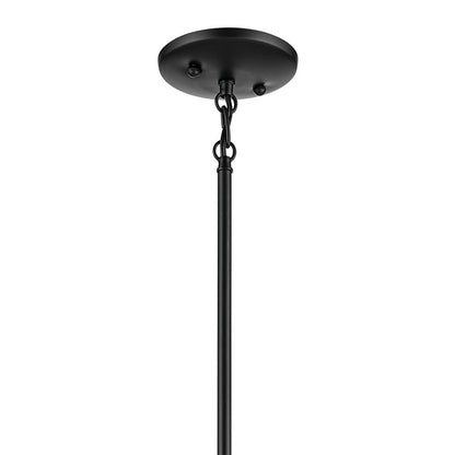 Kichler Jolie 1 Light Mini Pendant, Black/Clear Satin Etched