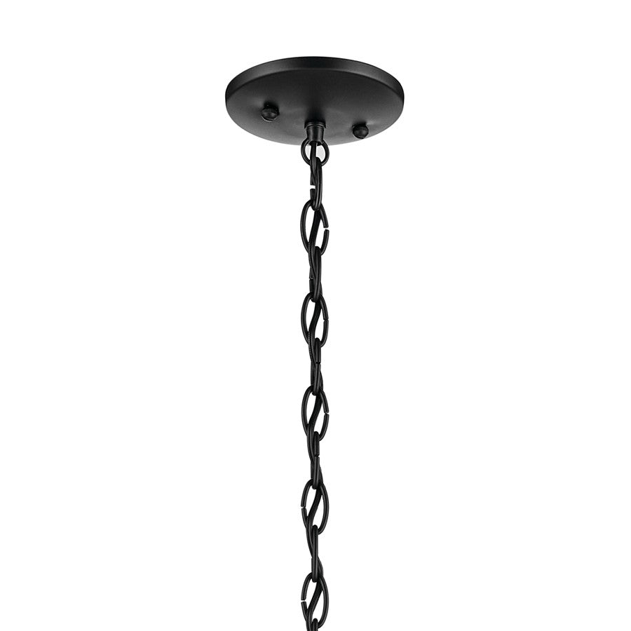 Kichler Jolie 2 Light Pendant/Semi Flush, Black/Clear Satin Etched