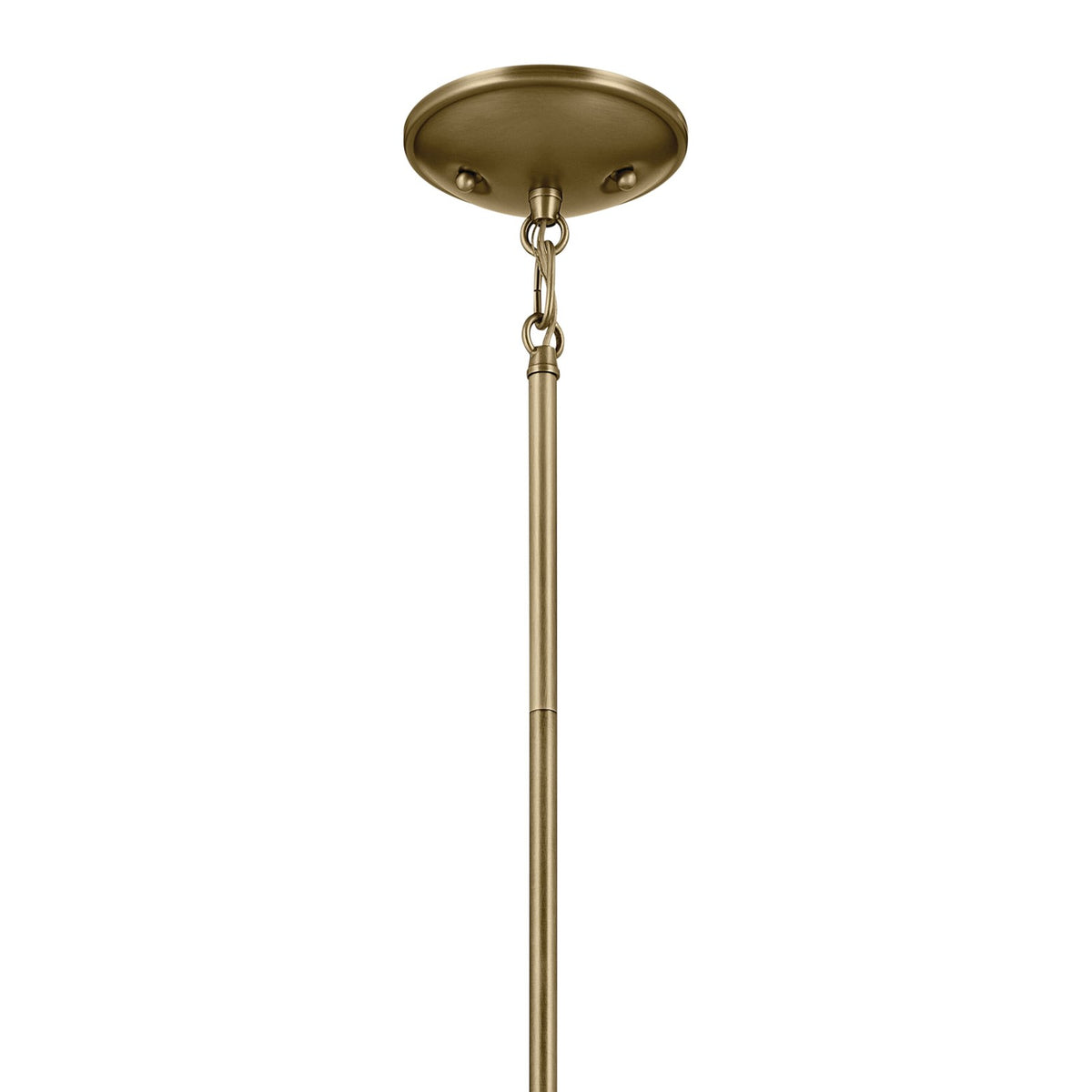 Kichler Shailene 15in 3-Light Mini Chandelier | Traditional Natural Brass & Clear Etched Glass | Dining Room & Kitchen | 17.5 in Dia | Model 43670NBR