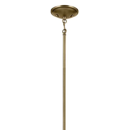 Kichler Shailene 26in 9-Light 2-Tier Chandelier | Natural Brass Steel | Dining Room & Entryway | 26.5 x 26.5 x 26.5 in | Model 43672NBR