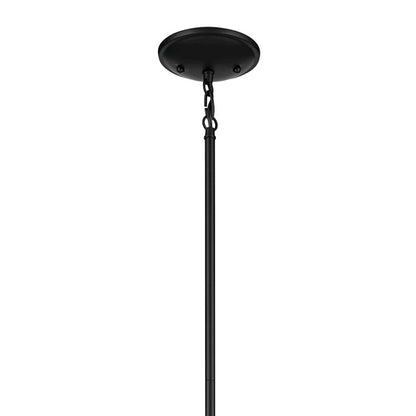 1 Light Bell 11.25" Mini Pendant, Black