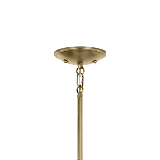 Kichler Shailene 1 Light Bell 11.25" Mini Pendant, Brass/Clear - 43674NBRCLR