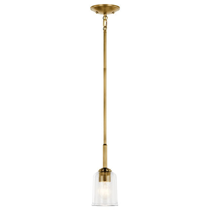 1 Light Bell 11.25" Mini Pendant, Brass