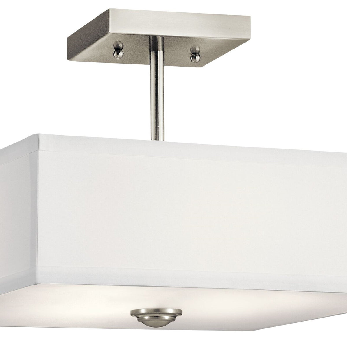 Kichler Shailene 14in 3-Light Semi Flush Mount | Transitional Brushed Nickel | Entryway & Hallway | 14 x 14 x 10 in | Model 43691NI