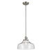 Kichler Avery 1 Light Cone 11.25" Pendant, Brushed Nickel/Clear - 43906NI