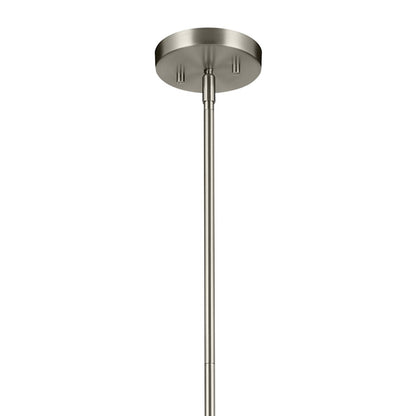 1 Light Cone 11.25" Pendant, Brushed Nickel