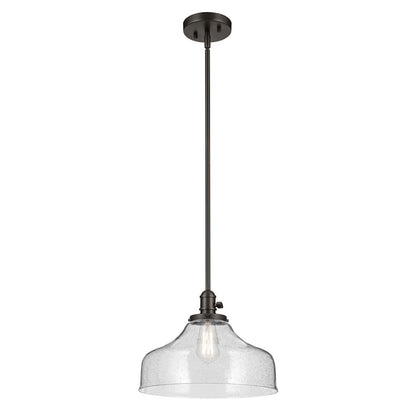 Kichler Avery 1 Light Cone 11.25" Pendant, Olde Bronze/Clear - 43906OZ