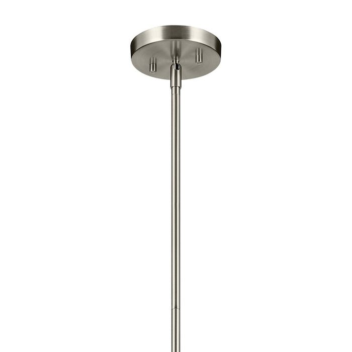 Kichler Avery 1 Light Dome 11" Pendant, Brushed Nickel/Clear