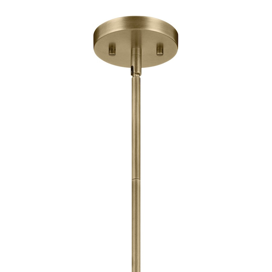 1 Light Cylinder 10.75" Mini Pendant, Brass