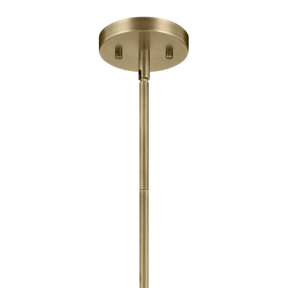 1 Light Cylinder 10.75" Mini Pendant, Brass