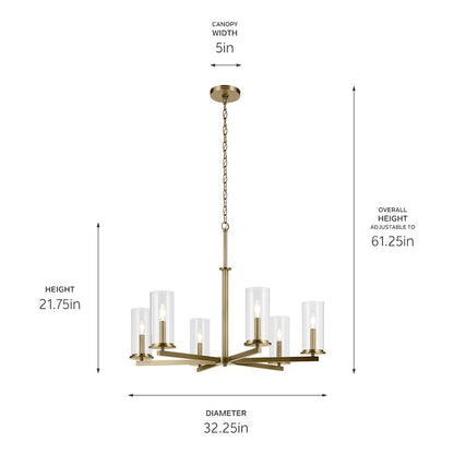 Large Chandelier, Brass