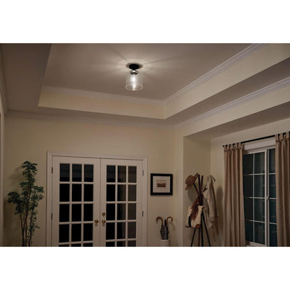 Kichler Winslow 1 Light Semi Flush, Black