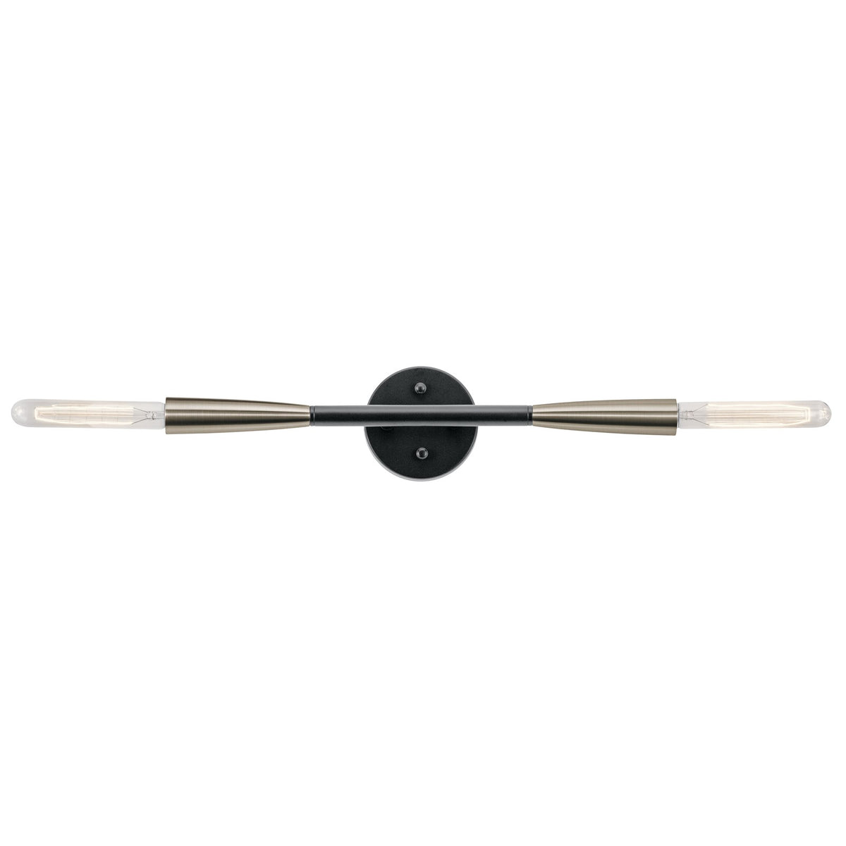 Kichler Branches 21in 2-Light Wall Sconce | Contemporary Black Finish | Hallway & Bathroom Accent | 4.75 x 4.75 x 20.75 in | Model 44091BK