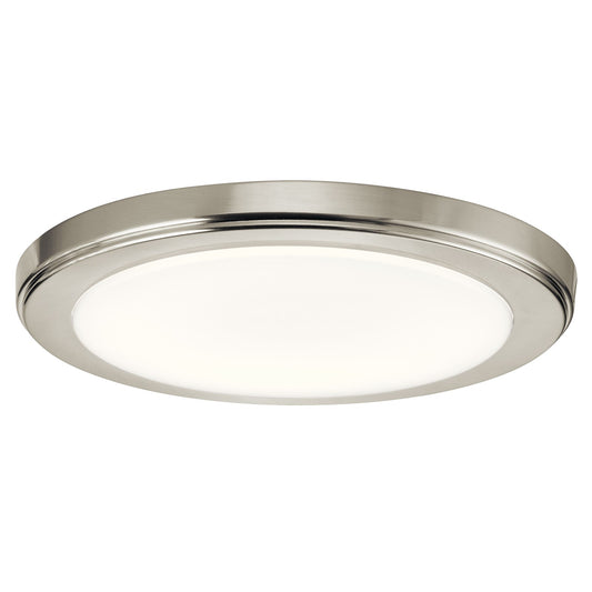 Kichler Zeo 10in 1-Light LED Flush Mount | Brushed Nickel and Acrylic | Kitchen & Bathroom | 10 x 1 in | Model 44246NILED40