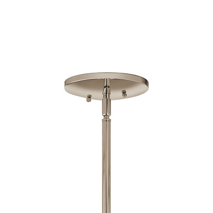 Kichler Eris 8-Light Chandelier | Polished Nickel Steel & Crystal | Dining Room & Living Room | 30 x 16.75 in | Model 44276PN