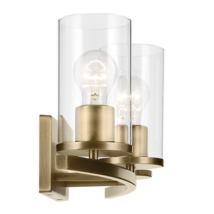 3 Light Linear 8.75" Bathroom Vanity Light, Brass