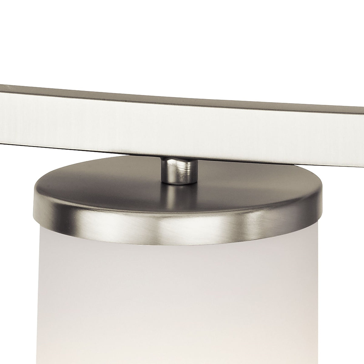 Kichler Crosby 23in 3-Light Bathroom Vanity Light | Brushed Nickel and Satin Etched Opal Glass | Bathroom & Powder Room | 23 x 8.75 in | Model 45497NI