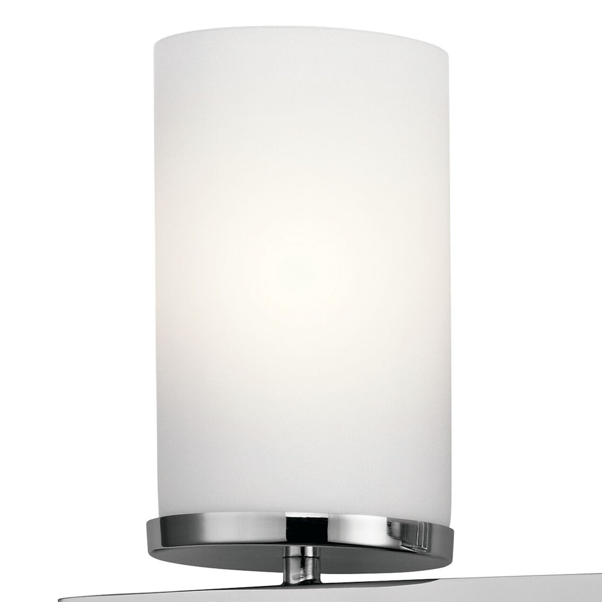 Kichler Crosby 31in 4-Light Bath Vanity Light | Chrome and Satin Etched Opal Glass | Bathroom Vanity | 31 x 6.75 x 8.75 in | Model 45498CH