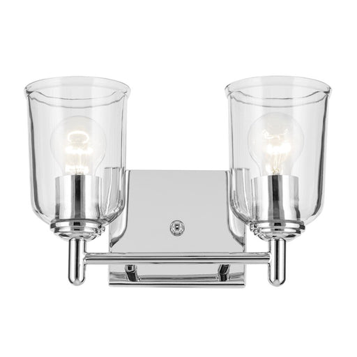 Kichler Shailene 2 Light Linear 8.25" Vanity Light, Chrome/Clear - 45573CHCLR