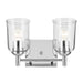 Kichler Shailene 2 Light Linear 8.25" Vanity Light, Chrome/Clear - 45573CHCLR