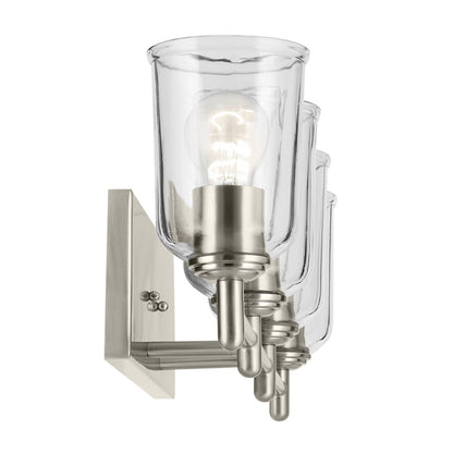 4 Light Linear 8.25" Bathroom Vanity Light, Nickel