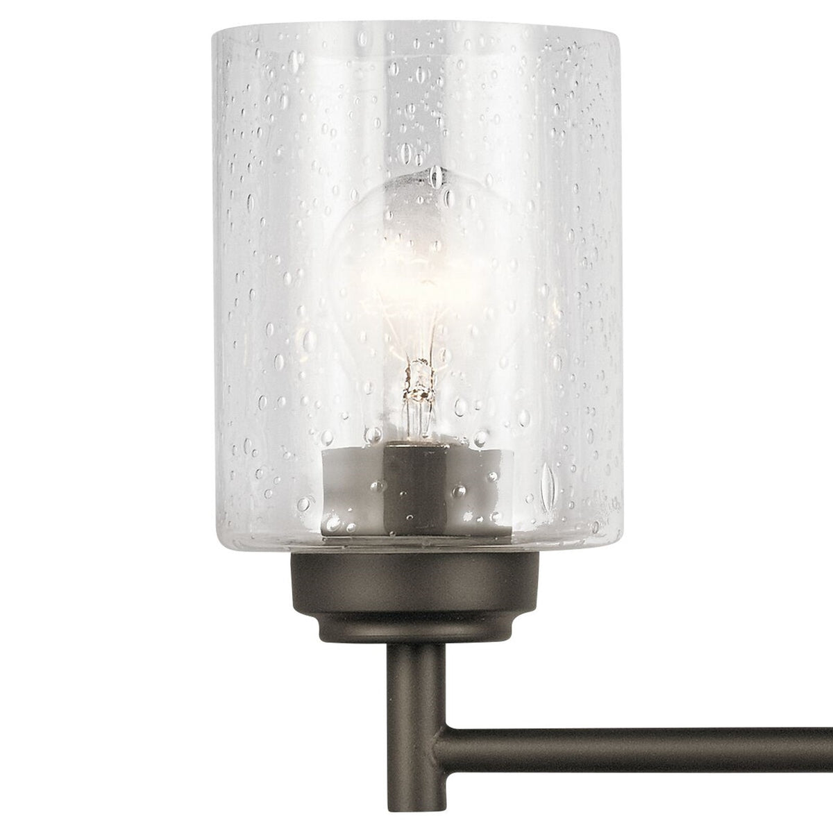 Kichler Winslow 4-Light 30in Bath Vanity Light | Olde Bronze Steel | Bathroom & Powder Room | 30 x 6.5 x 9.25 in | Model 45887OZ