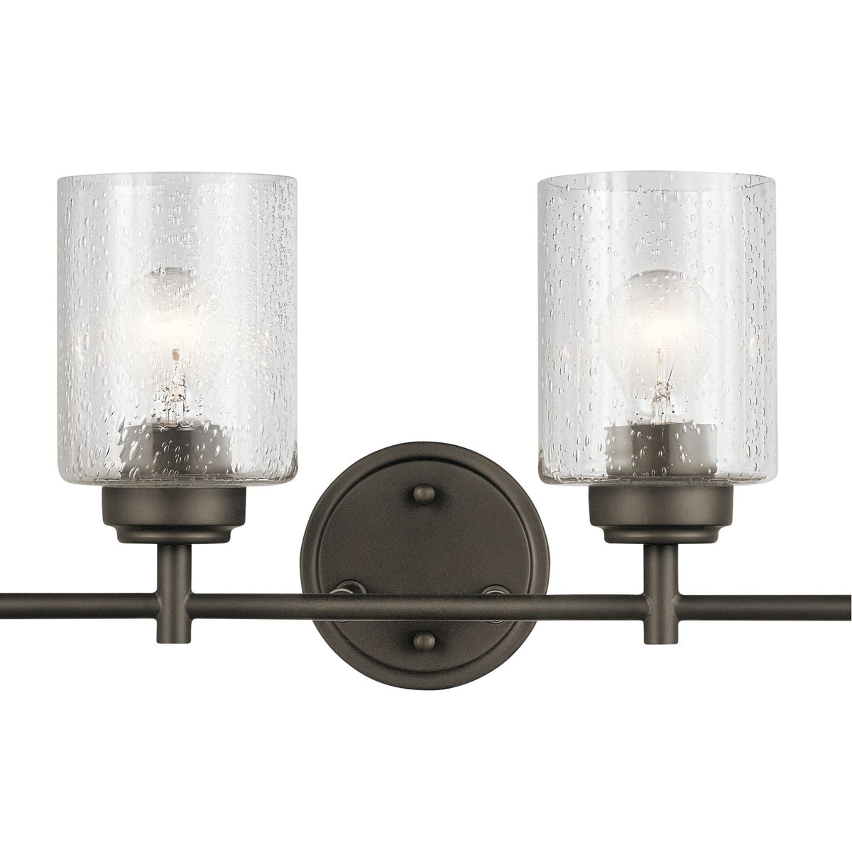 Kichler Winslow 4-Light 30in Bath Vanity Light | Olde Bronze Steel | Bathroom & Powder Room | 30 x 6.5 x 9.25 in | Model 45887OZ
