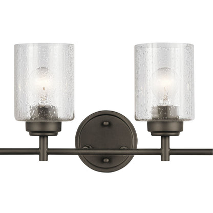 Kichler Winslow 4-Light 30in Bath Vanity Light | Olde Bronze Steel | Bathroom & Powder Room | 30 x 6.5 x 9.25 in | Model 45887OZ