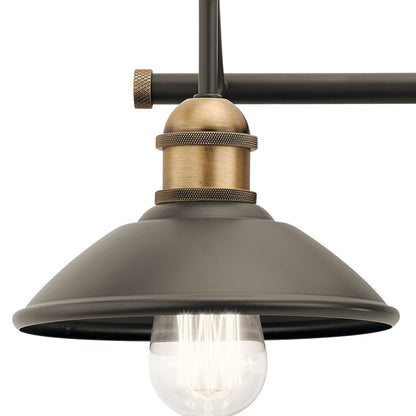 Kichler Clyde 26in 3-Light Bath Vanity Light | Rustic Olde Bronze | Bathroom & Powder Room | 26.25 x 8.25 x 7.25 in | Model 45945OZ