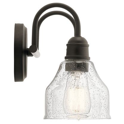 Kichler Avery 14.75in 2-Light Vanity Light | Olde Bronze Steel and Clear Seeded Glass | Bathroom Vanity | 14.75 x 9.25 in | Model 45972OZ