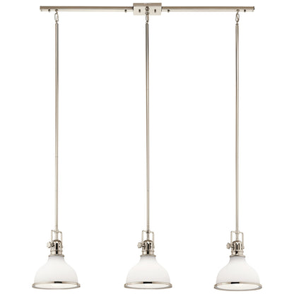 Kichler Multi Pendant Canopy 38in | Polished Nickel Steel | Ceiling Mount for Multiple Pendants | 38 x 5 x 0.75 in | Model 4900PN
