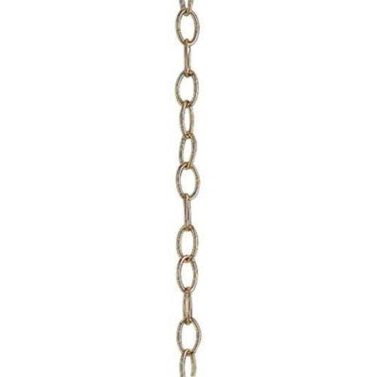 Kichler Accessory Chain 36in | Natural Brass Steel | Ceiling Light Hanging Chain | 36 x 0.25 in | Model 4901NBR