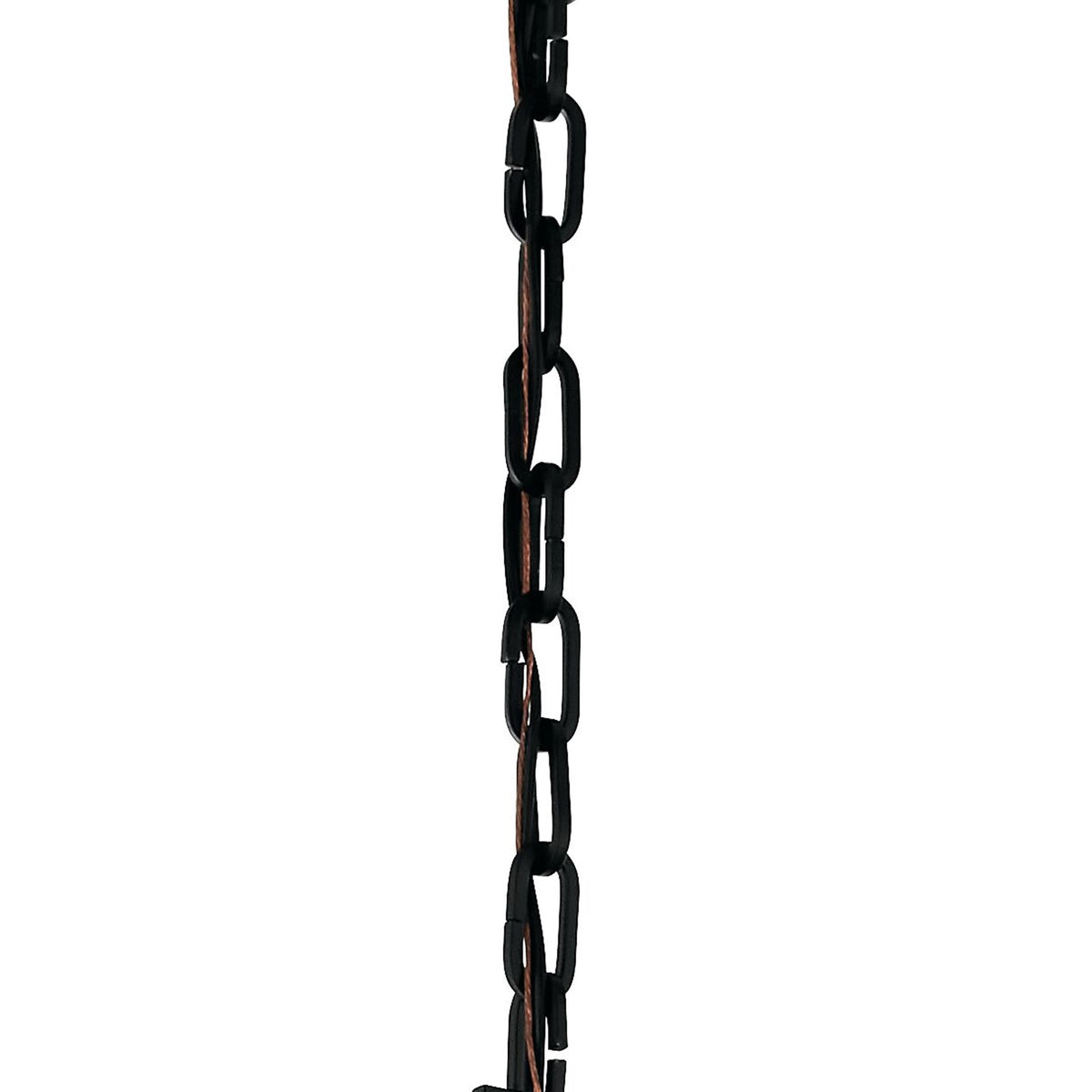 Kichler Accessory 36in Light Chain | Black Steel Hanging Accessory | Ceiling Fixture Extension | 36 x 1 in | Model 4902BK