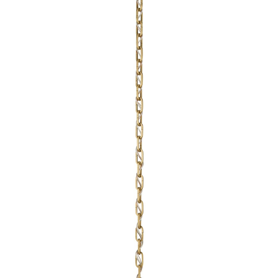 Kichler 36in Heavy Duty Square Accessory Chain | Lacquered Brass Brass | Ceiling Fan Extension | 36 x 1 in | Model 4902LBR