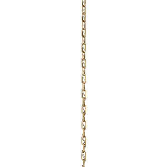 Kichler 36in Heavy Duty Square Accessory Chain | Lacquered Brass Brass | Ceiling Fan Extension | 36 x 1 in | Model 4902LBR