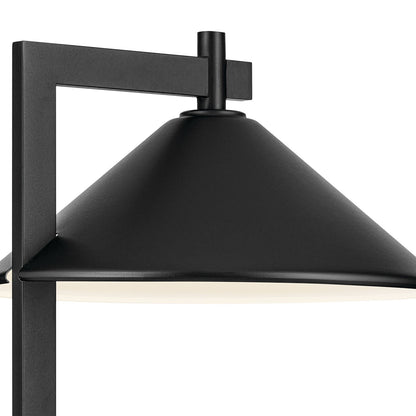 Kichler Ripley 16in 1-Light Outdoor Post Light | Black Aluminum | Entryway & Garden | 16 x 12 in | Model 49063BK