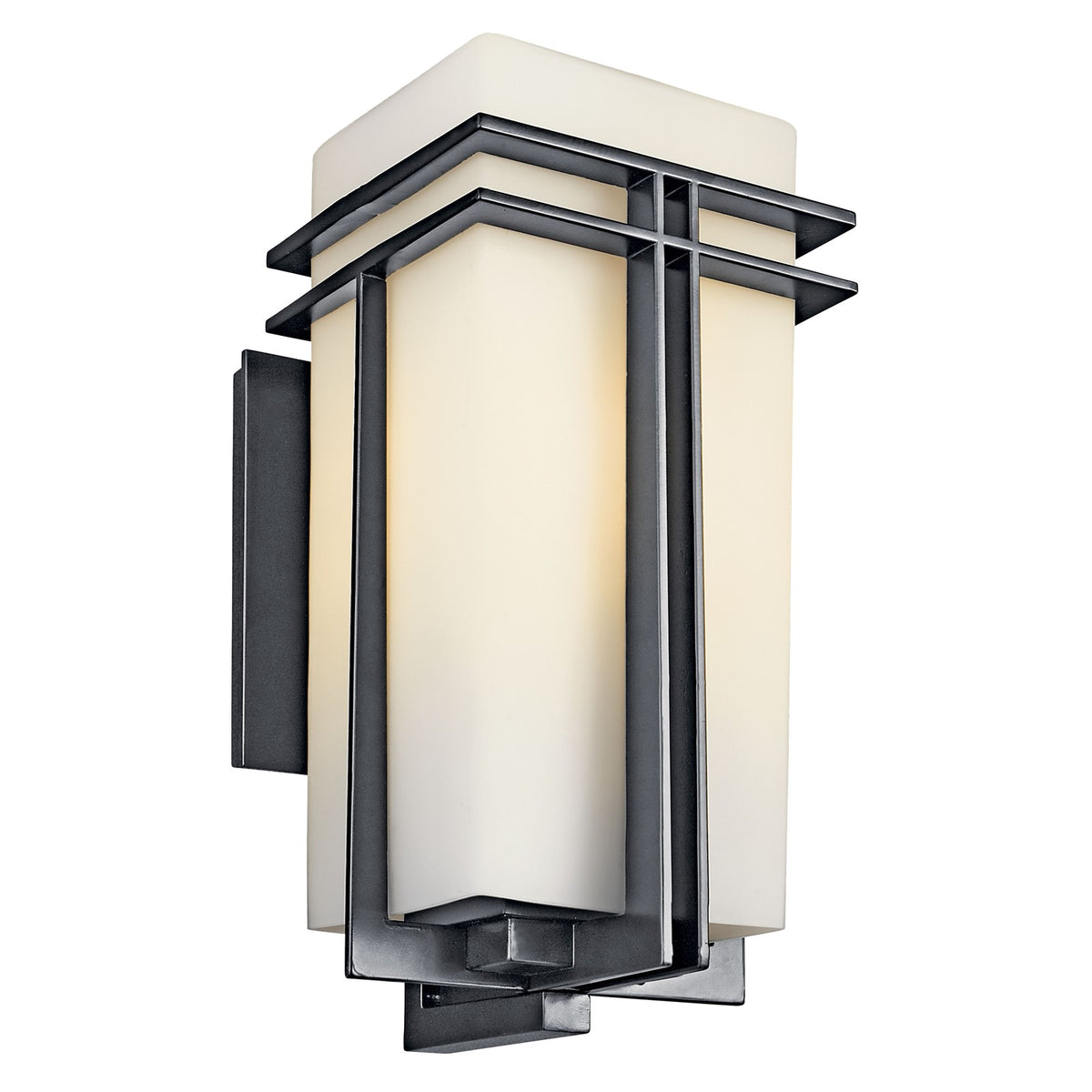 Kichler Tremillo Outdoor Wall 1Lt Fluor 10x20.25", Black, Opal Etch