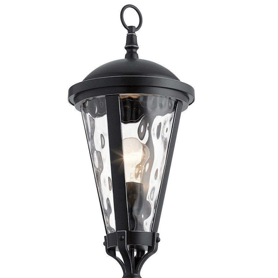 Kichler 1 Light Outdoor Post Mount, Black with Silver Highlights