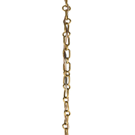 Kichler Accessory 36in Round Decorative Chain | Lacquered Brass Steel | Ceiling Fan Extension | 36 x 0.75 in | Model 4945LBR