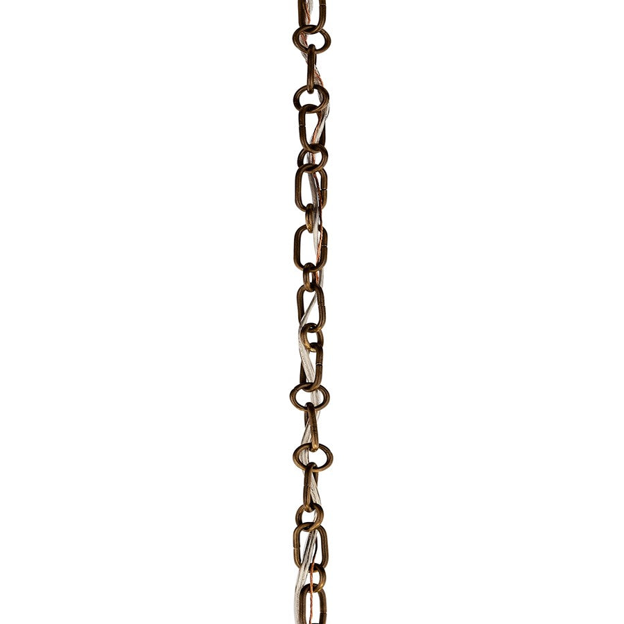 Kichler 36in Round Decorative Chain | Lacquered Bronze Steel | Ceiling Fan Extension | 36 x 0.75 in | Model 4945LBZ