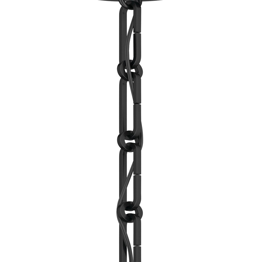 Kichler Accessory 36in Square Decorative Chain | Black Steel | Pendant & Chandelier Extension | 36 in L x 1 in W | Model 4946BK