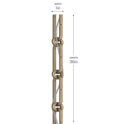 Kichler Accessory 36in Square Decorative Chain | Champagne Bronze Steel | Ceiling Fan Extension | 36 x 1 in | Model 4946CPZ