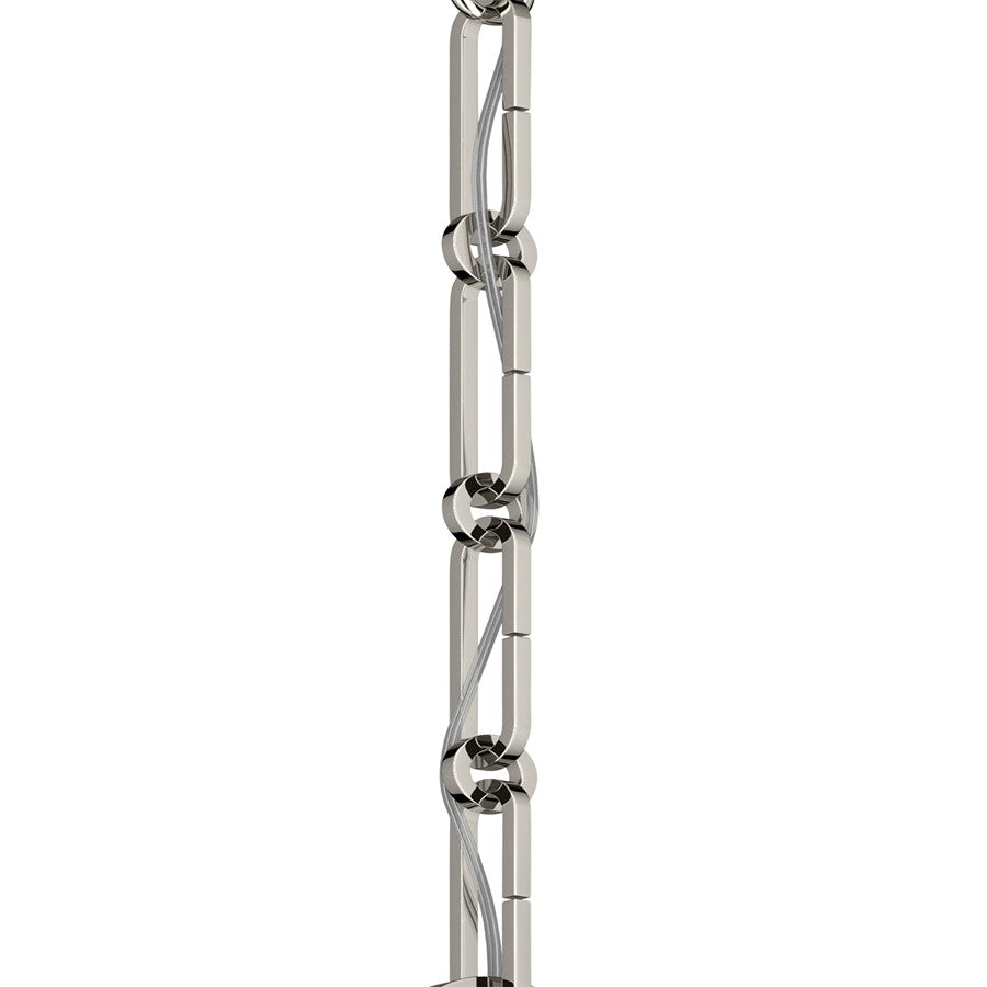 Kichler Accessory 36in Square Decorative Chain | Polished Nickel Steel | Ceiling Fan Extension & Lighting Fixture Drop | 36 x 1 in | Model 4946PN