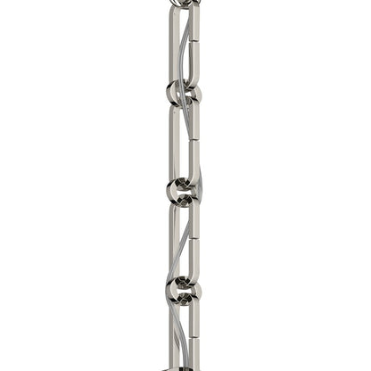 Kichler Accessory 36in Square Decorative Chain | Polished Nickel Steel | Ceiling Fan Extension & Lighting Fixture Drop | 36 x 1 in | Model 4946PN