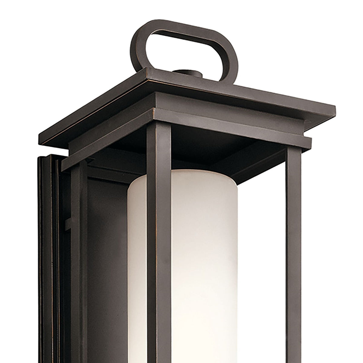 Kichler South Hope 28in 2-Light Outdoor Wall Sconce | Transitional Rubbed Bronze and Satin Etched Opal Glass | Covered Porch | Model 49499RZ