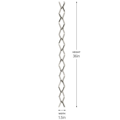 Kichler Diamond Chain, Polished Nickel