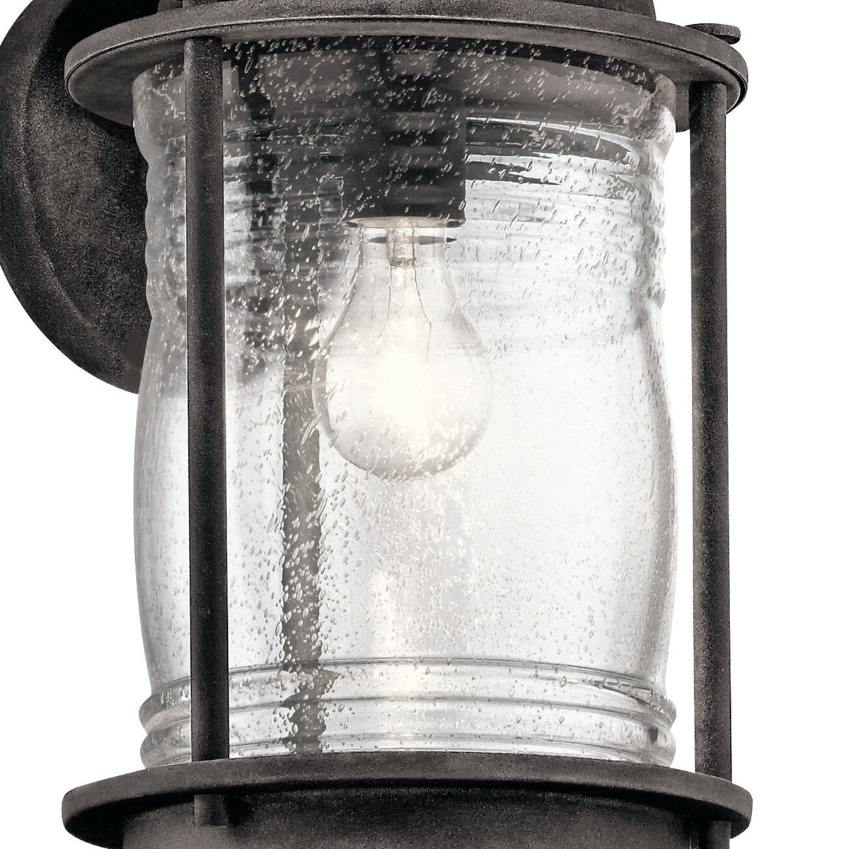 Kichler Ashland Bay 16in 1-Light Outdoor Wall Sconce | Weathered Zinc Aluminum | Covered Patio & Entryway | 8.75 x 16 x 9.5 in | Model 49571WZC