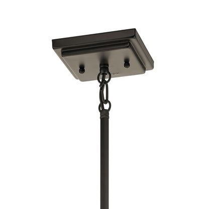 Kichler Caterham 6.5in 1-Light Mini Pendant | Olde Bronze and Satin Etched Opal Glass | Kitchen Island & Dining Room | 6.5 x 10 in | Model 49640OZ